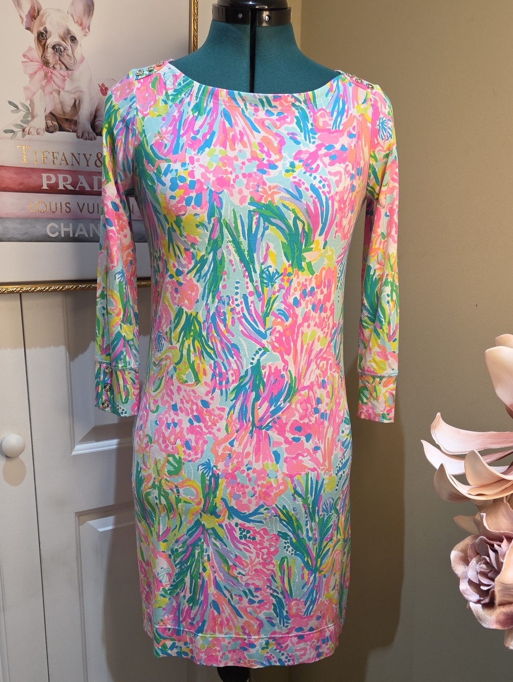 Lilly Pulitzer Small  Multi-Color Floral Shift Dress